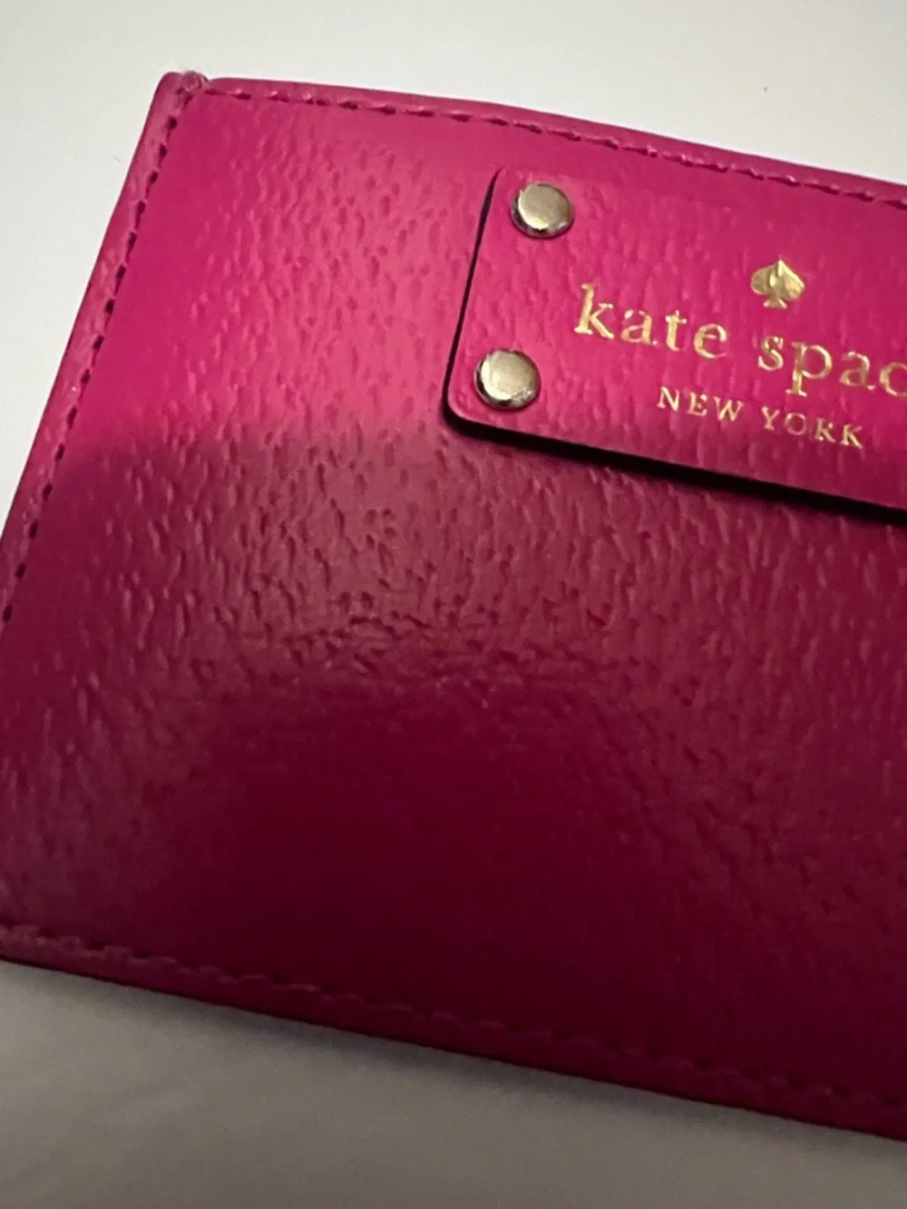 Kate Spade New York Bright Pink Card Case Wallet